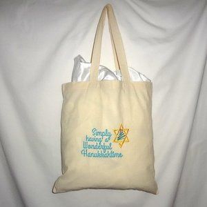 Hanukkah Tote Bag Embroidered on Both Sides